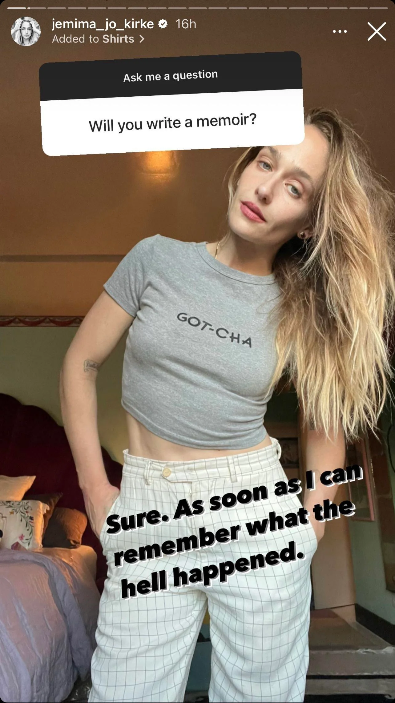 Jemima Kirke QnA